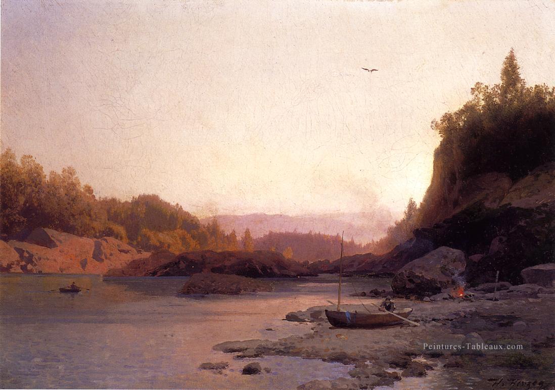 Route de campagne paysage luminisme William Stanley Haseltine Peintures à l'huile